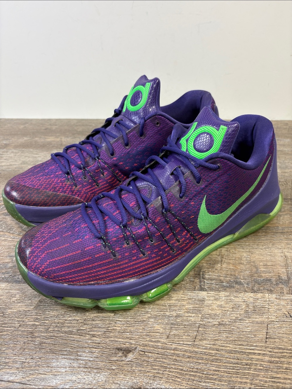 Nike KD 8 ‘Suit’ Purple Green Basketball Shoes Sneakers Men’s Size 14